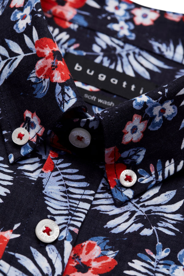 Bugatti Shirt Short Sleeve | Navy - Caswell's Fine Menswear