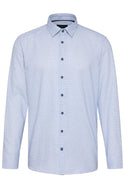 Bugatti Shirt Long Sleeve, White/Blue - Caswell's Fine Menswear