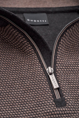 Bugatti Sweater 1/4 Zip | Brown - Caswell's Fine Menswear