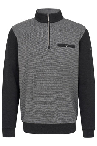 Bugatti Sweater 1/4 Zip | Grey - Caswell's Fine Menswear