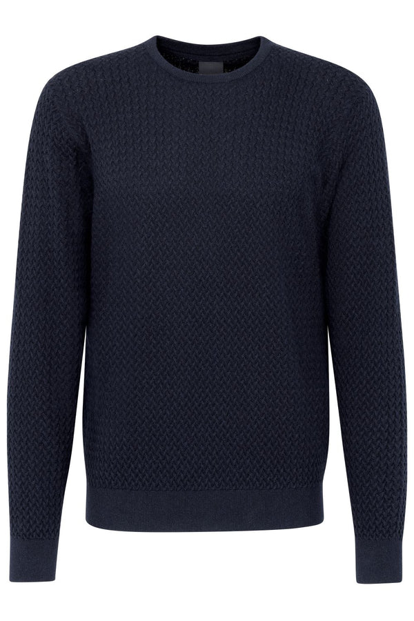 Bugatti Sweater Crew Neck | Navy - Caswell's Fine Menswear