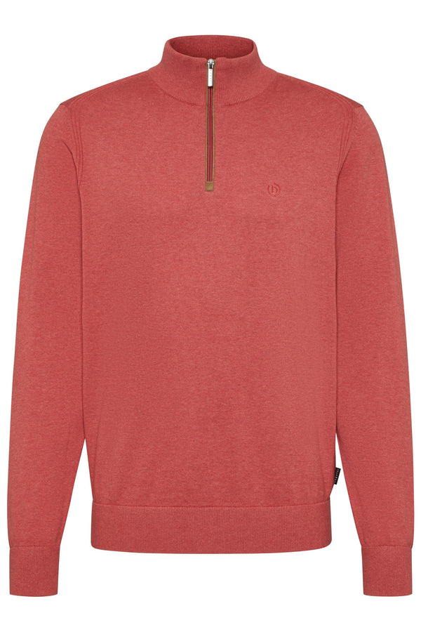 Bugatti 1/4 Zip Sweater, Red - Caswell's Fine Menswear