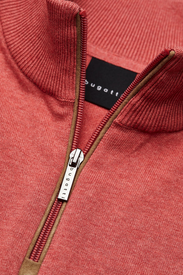 Bugatti 1/4 Zip Sweater, Red - Caswell's Fine Menswear