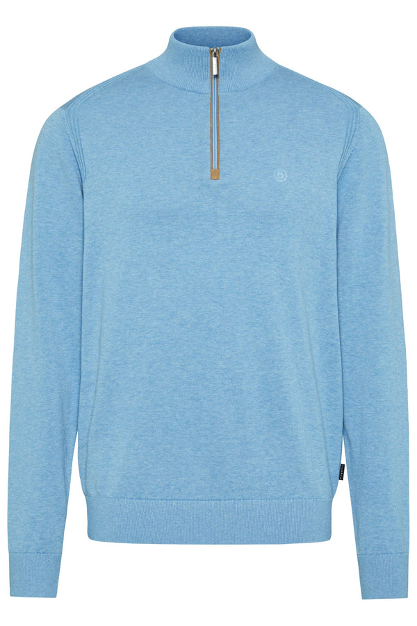 Bugatti 1/4 Zip Sweater, Sky Blue - Caswell's Fine Menswear