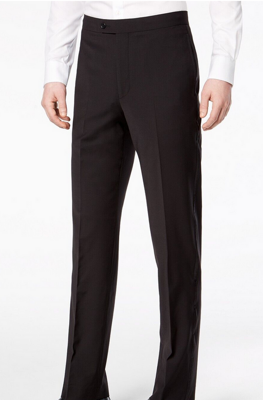 Calvin Klein Slim X-fit Infinite Stretch Tuxedo Pant | Black