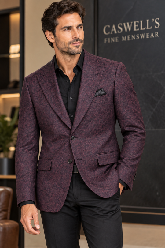 Tallia Paisley Soft Touch Blazer | Blackberry