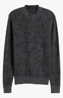 Robert Barakett 1/2 Zip Dalup | Charcoal - Caswell's Fine Menswear