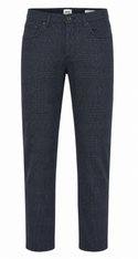 Brax High Flex Pant Muted Check Black Edition Chuck (07-5783) | Navy