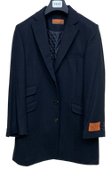 Enzo Car Coat Wool/Cashmere, Black - Caswell's Fine Menswear