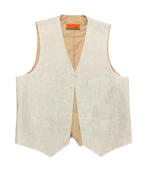 Linen Vest, Natural