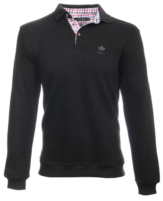 Ethnic Blue SIGNATURE Polo Sweater Soft Touch | Black