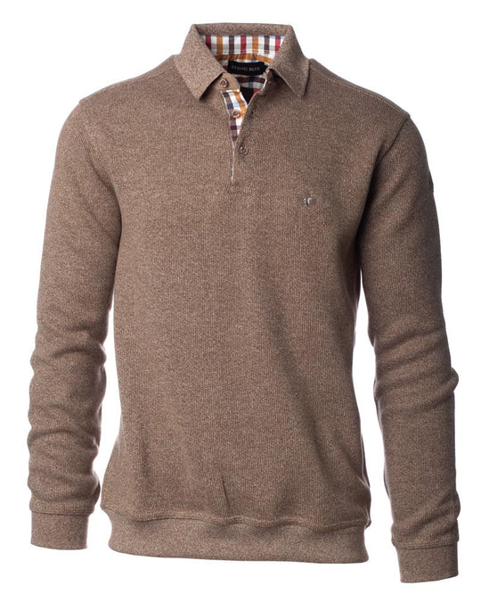 Ethnic Blue SIGNATURE Polo Sweater Soft Touch | Chestnut