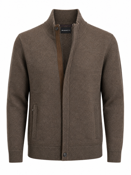 Bugatti Sweater Full Zip | Brown