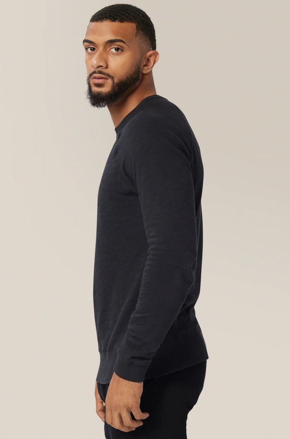 Good Man Varsity Crew, Black - Caswell's Fine Menswear