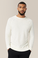 Good Man Varsity Crew, White/Natural - Caswell's Fine Menswear