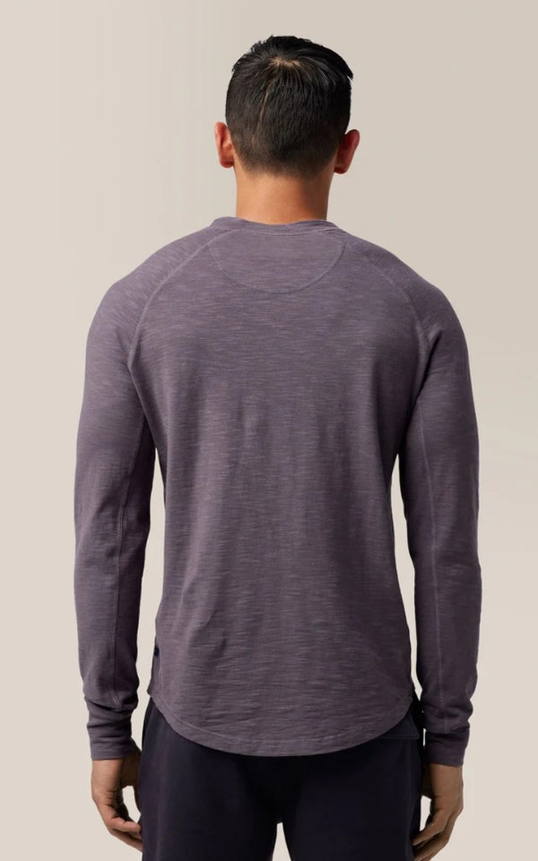 Good Man Brand Slub Henley | Magnet - Caswell's Fine Menswear