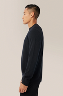 Good Man Cashmere Crew Neck Sweater, Black - Caswell's Fine Menswear