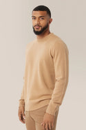Good Man Cashmere Crew Neck Sweater, Warm Sand - Caswell's Fine Menswear