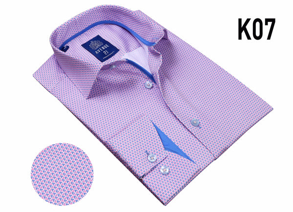 Avenue 21 Shirt Long Sleeve | Pink/Blue - Caswell's Fine Menswear
