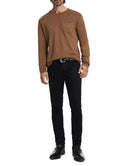 John Varvatos Crew with T-Hue Dye | Chamois - Caswell's Fine Menswear