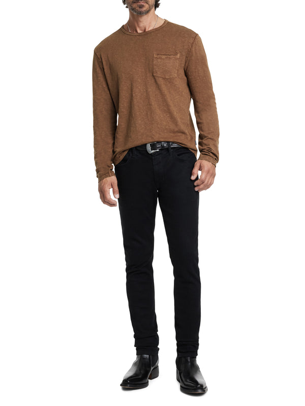 John Varvatos Crew with T-Hue Dye | Chamois - Caswell's Fine Menswear
