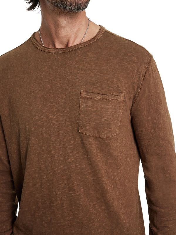 John Varvatos Crew with T-Hue Dye | Chamois - Caswell's Fine Menswear