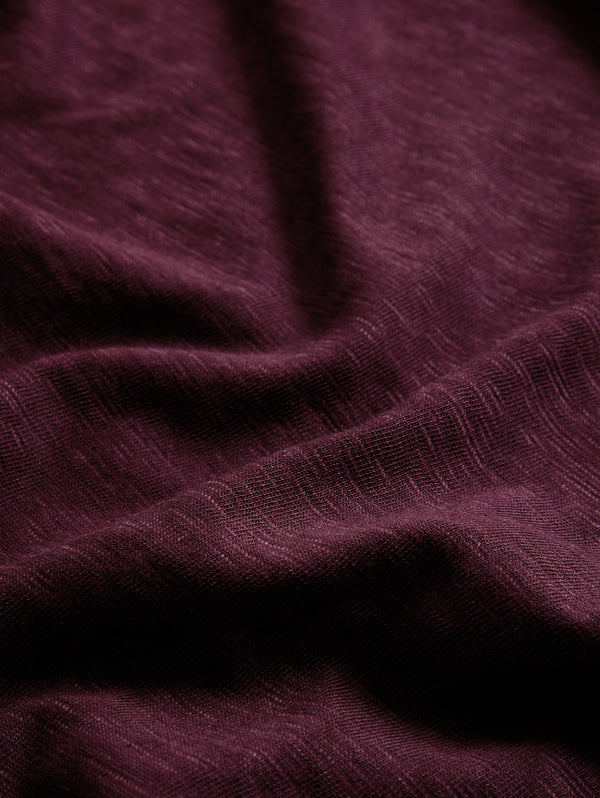 John Varvatos Crew With T-Hue Dye | Dark Plum - Caswell's Fine Menswear