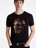 John Varvatos Oil Skull Tee | Black - Caswell's Fine Menswear