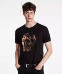 John Varvatos Oil Skull Tee | Black - Caswell's Fine Menswear