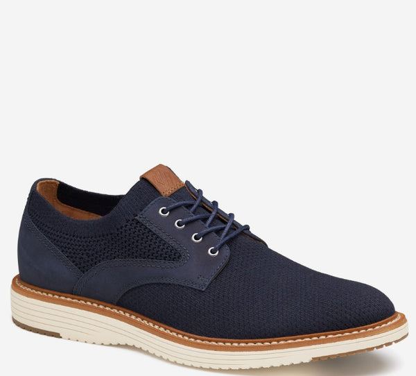 Johnston & Murphy Upton Knit Plain Toe, Navy - Caswell's Fine Menswear