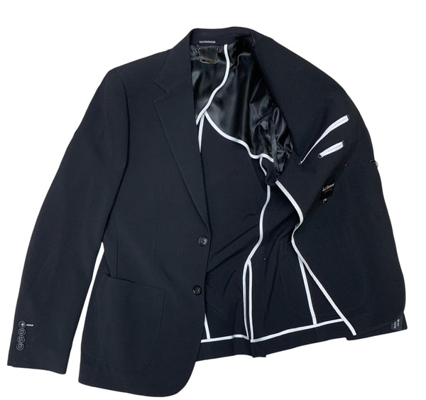 Lief Horsens Seersucker Blazer | Black - Caswell's Fine Menswear