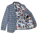 Lief Horsens Check Blazer | Royal - Caswell's Fine Menswear
