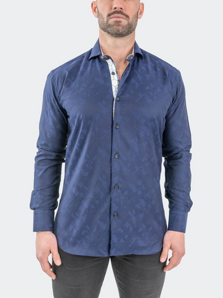 Maceoo Einstein Jacq | Deep Black Navy - Caswell's Fine Menswear