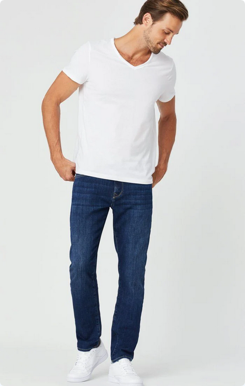 Mavi  Zach Straight Leg Jeans Regular Rise | Dark Feather Blue