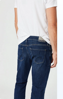 Mavi  Zach Straight Leg Jeans Regular Rise | Dark Feather Blue - Caswell's Fine Menswear