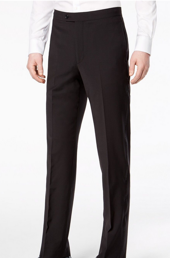 Calvin Klein Slim X-fit Infinite Stretch Tuxedo Pant, Black - Caswell's Fine Menswear