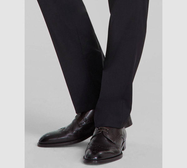 Calvin Klein  X Slim-Fit Wool-Blend Stretch Suit Pants | Black - Caswell's Fine Menswear