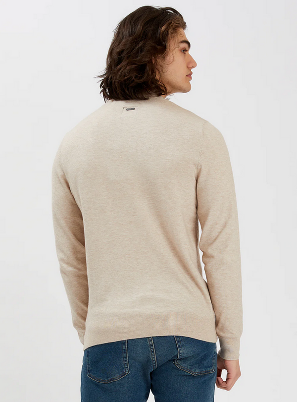 Point Zero Logan Crew Neck Sweater | Beige - Caswell's Fine Menswear