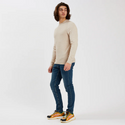 Point Zero Logan Crew Neck Sweater | Beige - Caswell's Fine Menswear