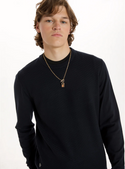Point Zero Logan Crew Neck Sweater | Black - Caswell's Fine Menswear