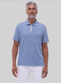 Polo zippé Bugatchi | Cobalt