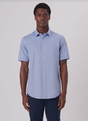 Bugatchi Miles Solid OoohCotton® Chemise à manches courtes | Air Blue