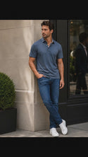 Sugar Polo Shirt LUX | Indigo Blue