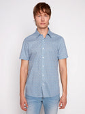 Projek Raw Shirt Short Sleeve | Blue - Caswell's Fine Menswear