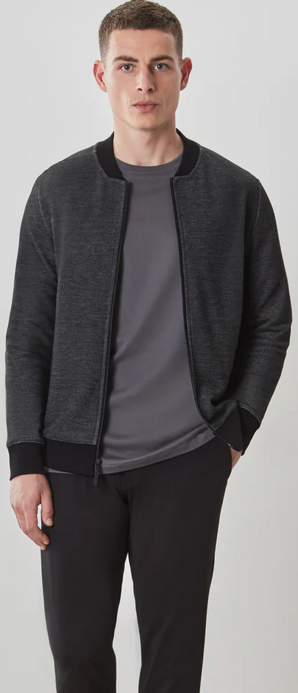 Robert Barakett Stanstead Zip Jacket | Black - Caswell's Fine Menswear