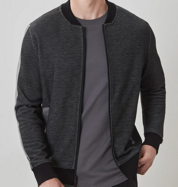Robert Barakett Stanstead Zip Jacket | Black - Caswell's Fine Menswear