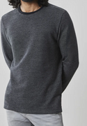 Robert Barakett Cromer Long-Sleeve Crew Neck | Black - Caswell's Fine Menswear
