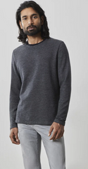 Robert Barakett Cromer Long-Sleeve Crew Neck | Black - Caswell's Fine Menswear
