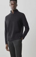 Robert Barakett Karuna Long-Sleeve Half Zip | Black - Caswell's Fine Menswear