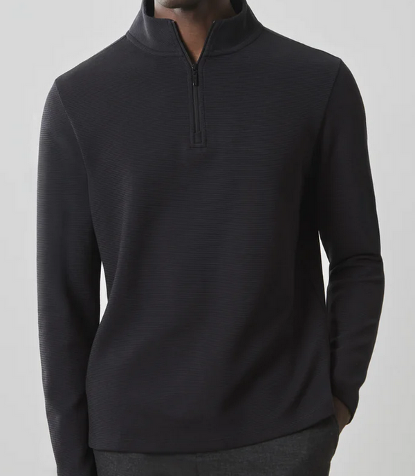Robert Barakett Karuna Long-Sleeve Half Zip | Black - Caswell's Fine Menswear